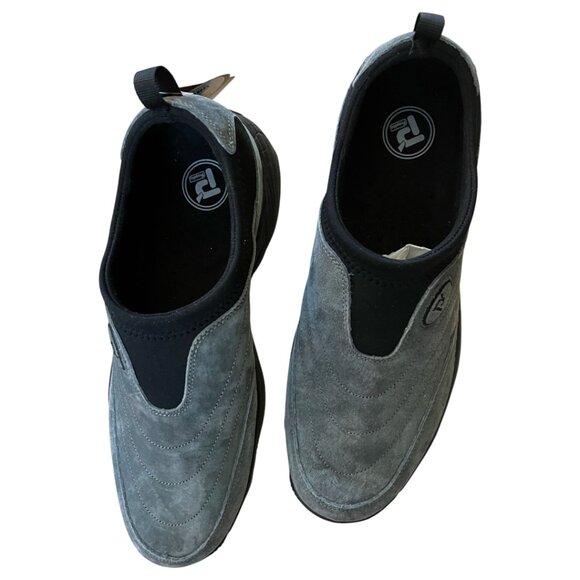 Propet Men’s 9 D Wash N Wear Slip-On Shoes M3850 SR Pewter Suede Scotchgard Slip - Picture 7 of 11
